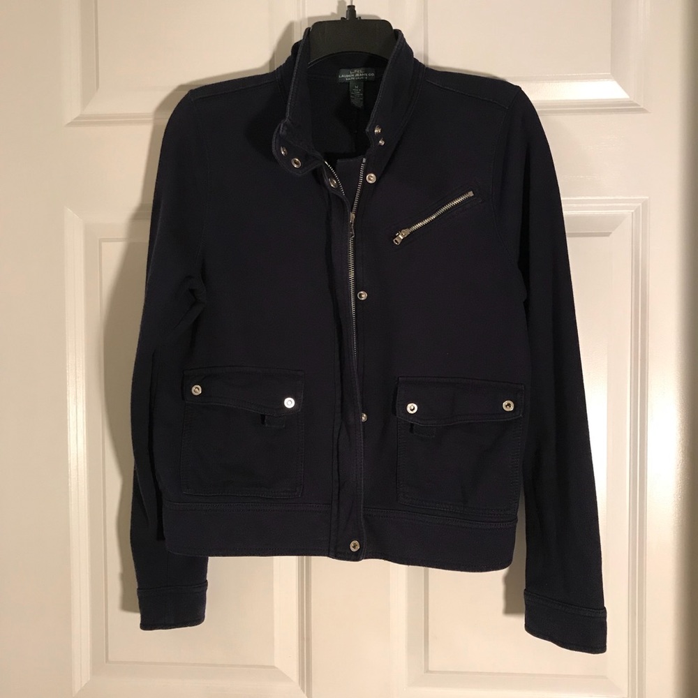 Lauren Ralph Lauren Size M Jacket Blue Cotton